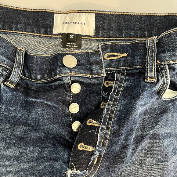 Current/Elliott Ultra High Waist Button Fly Belloc Jean Shorts 27 EUC - Picture 4 of 11
